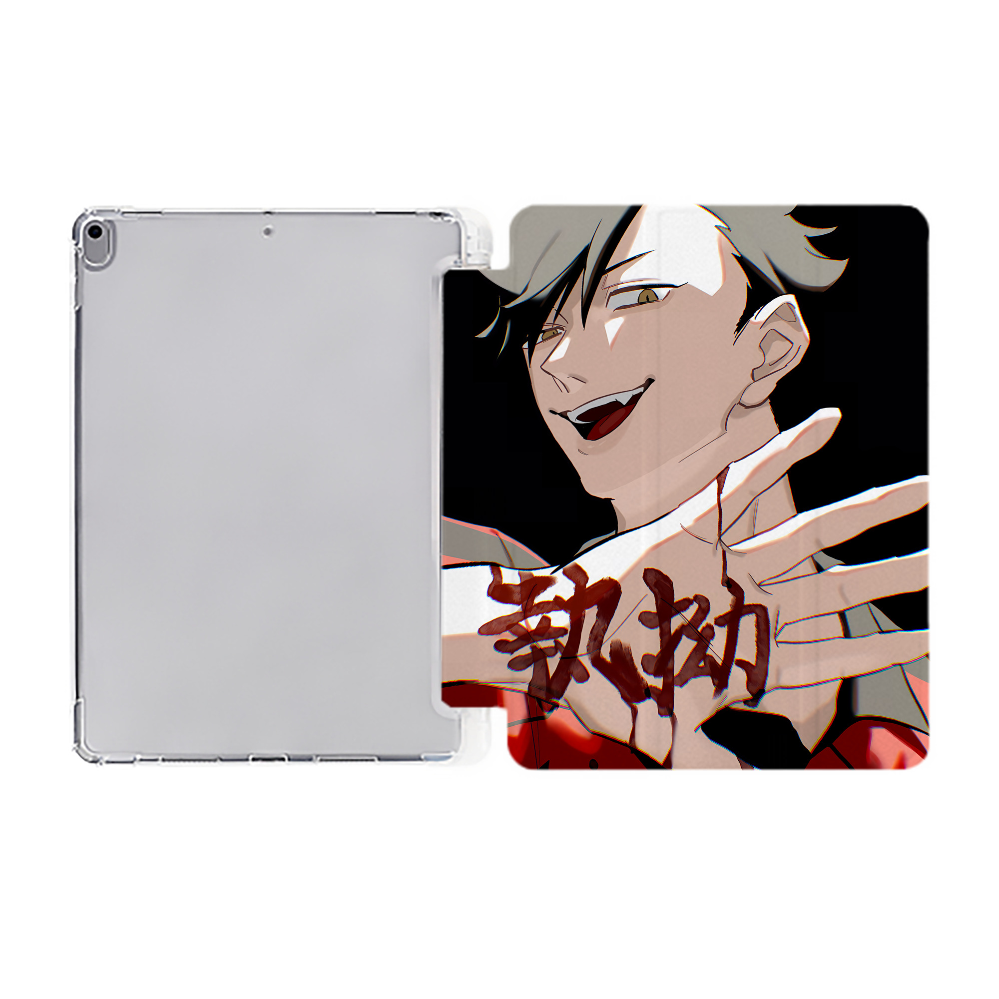 （画像用） ハイキュー!! Haikyu!! IPad ケース ペン収納付き 三つ折りスタンド PUレザー×シリコン 対応機種9.5/10.5/10.9インチ